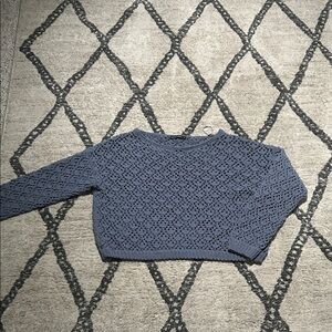 moon & madison Textured Knit Sweater in Blue